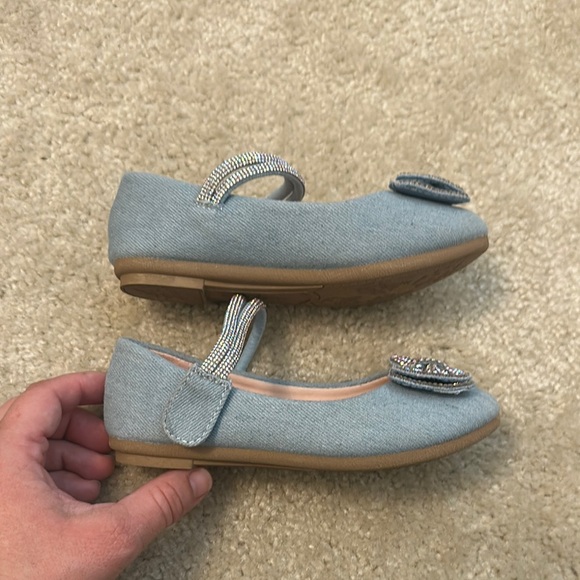 Link memory foam girls Dress Shoes with Sparkle Bow size 11 - Picture 3 of 7